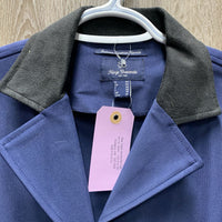 Dressage Show Jacket, velvet collar, zipper, bling snaps *vgc, mnr dirt, hair
