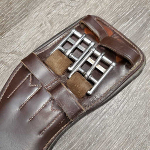 Shoulder Relief Anatomical Padded Dressage Girth, x2 els, center D Ring *vgc, dirty, rubs, hairy seams, faded spots