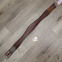 Leather Girth, 1x els *gc/fair, clean, rubs, faded, residue, TORN els, stiff
