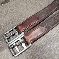 Leather Girth, 1x els *gc/fair, clean, rubs, faded, residue, TORN els, stiff
