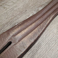 Leather Girth, 1x els *gc/fair, clean, rubs, faded, residue, TORN els, stiff