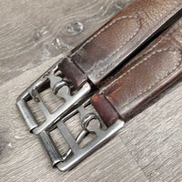 Leather Girth, 1x els *gc/fair, clean, rubs, faded, residue, TORN els, stiff
