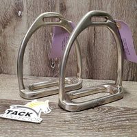 Thick Hvy Stirrup Irons *NO grips, clean, older, pitted, rubs, scuffs, rust
