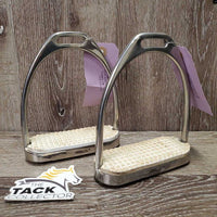 Pr Fine Stirrup Irons, grips *vgc/xc, v.mnr dirt, rubs, stains & scuffs
