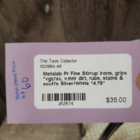 Pr Fine Stirrup Irons, grips *vgc/xc, v.mnr dirt, rubs, stains & scuffs
