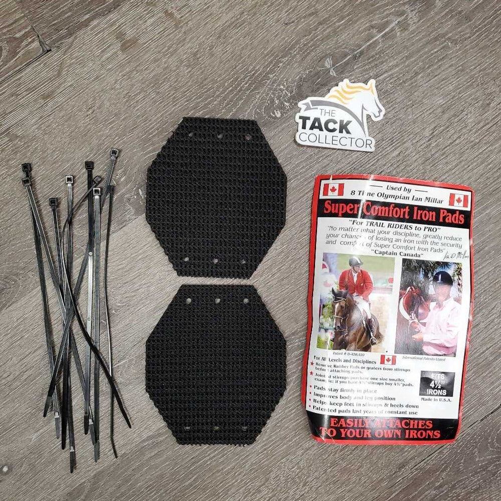 2 Super Comfort Stirrup Pads - Grip, 9 Zip Ties, bag *new