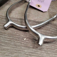 Pr POW Spurs, Soft Braided Nylon Straps *vgc, clean, rubs & scratches *Straps: like new
