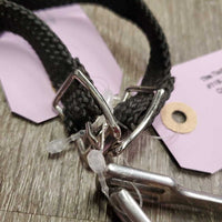 Pr POW Spurs, Soft Braided Nylon Straps *vgc, clean, rubs & scratches *Straps: like new