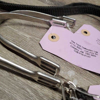 Pr POW Spurs, Soft Braided Nylon Straps *vgc, clean, rubs & scratches *Straps: like new
