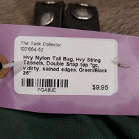 Hvy Nylon Tail Bag, Hvy String Tassels, Double Snap top *gc, v.dirty, sained edges