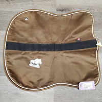 Half Pad Cover ONLY, 1x piping *gc, clean, holey edges, pills, mnr hair, faded, rubs, puckers