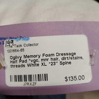 Memory Foam Dressage Half Pad *vgc, mnr hair, dirt/stains, threads
