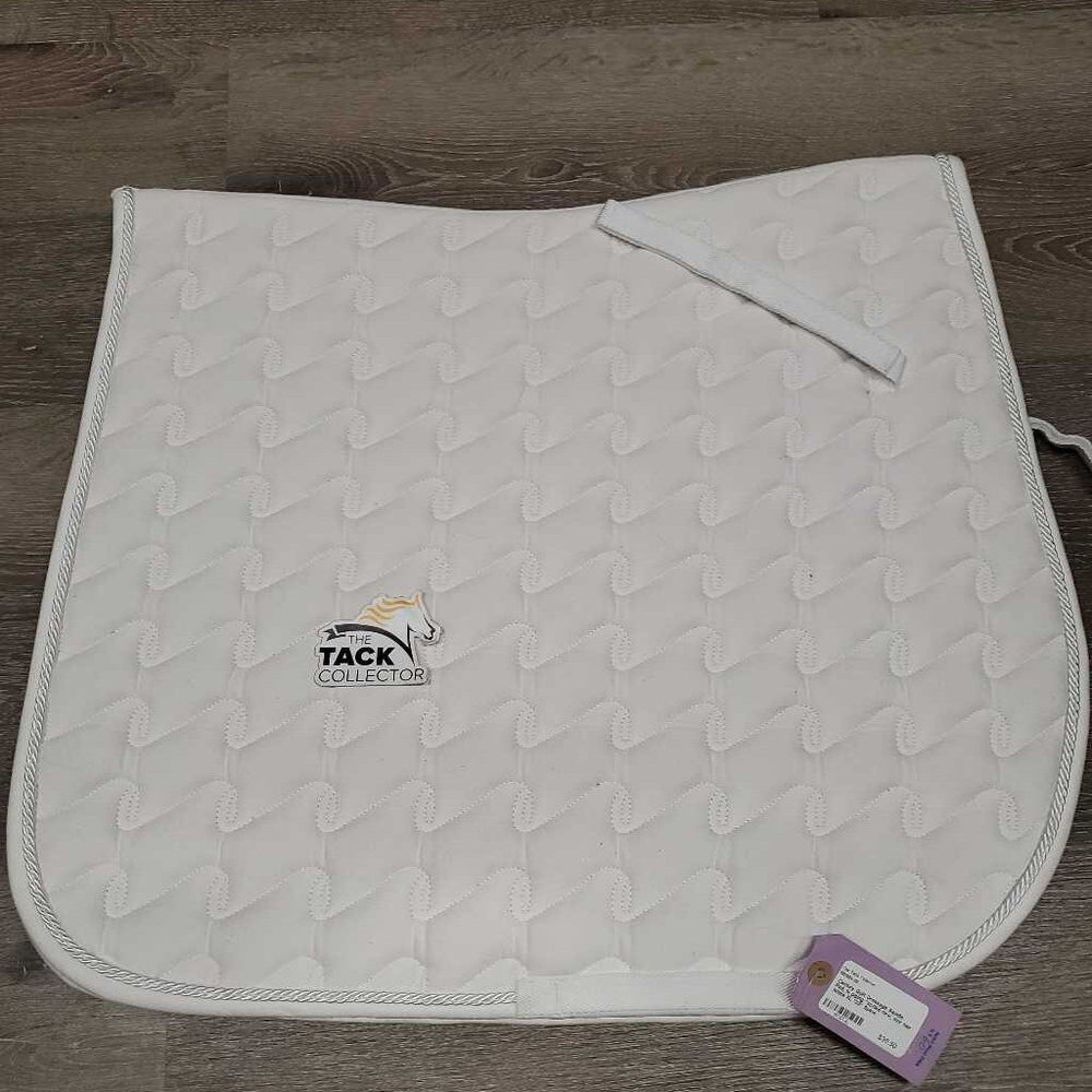 Quilt Dressage Saddle Pad, 1x piping *xc/like new, mnr hair