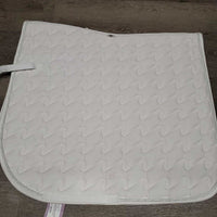 Quilt Dressage Saddle Pad, 1x piping *xc/like new, mnr hair
