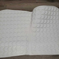 Quilt Dressage Saddle Pad, 1x piping *xc/like new, mnr hair
