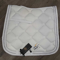 Quilt Dressage Saddle Pad, x3 piping, tabs, bag *new, tags
