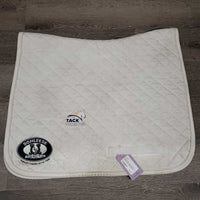 Quilt Dressage Saddle Pad *gc, clean, dingy, rubs, mnr hair, stains, threads, snags
