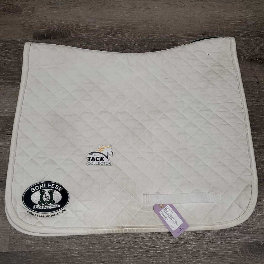 Quilt Dressage Saddle Pad *gc, clean, dingy, rubs, mnr hair, stains, threads, snags
