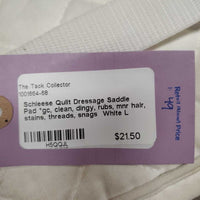 Quilt Dressage Saddle Pad *gc, clean, dingy, rubs, mnr hair, stains, threads, snags
