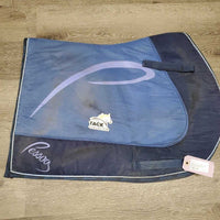 Thick Microsuede Jumper Saddle Pad, tabs *gc, dirt, stained, hair, rubs, mnr pills, puckers
