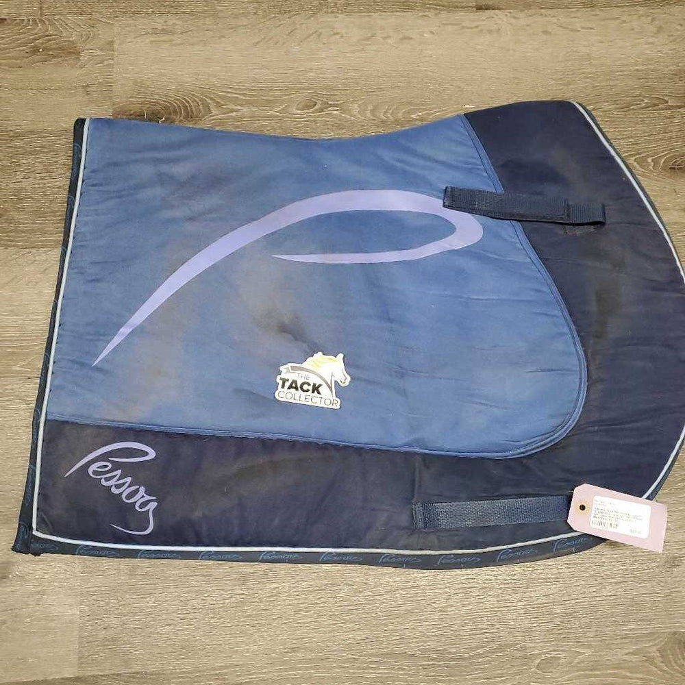 Thick Microsuede Jumper Saddle Pad, tabs *gc, dirt, stained, hair, rubs, mnr pills, puckers
