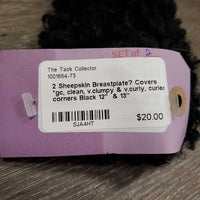 2 Sheepskin Breastplate? Covers *gc, clean, v.clumpy & v.curly, curled corners

