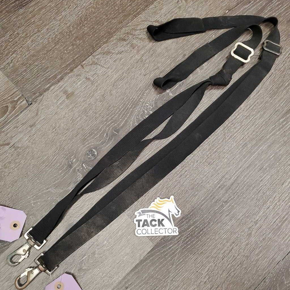 2 Elastic Leg Straps, snaps, loop ends *gc/fair, dirty?stains, faded, stretched