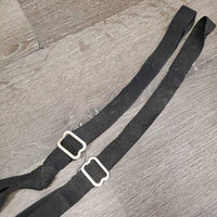 2 Elastic Leg Straps, snaps, loop ends *gc/fair, dirty?stains, faded, stretched
