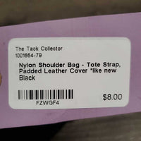 Nylon Shoulder Bag - Tote Strap, Padded Leather Cover *like new
