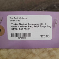 Blanket Accessory Kit: 1 each = Wither Pad, Belly Strap, Leg Strap, bag *new
