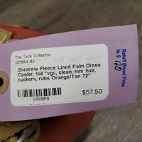 Fleece Lined Palm Dress Cooler, tail *vgc, clean, mnr hair, puckers, rubs