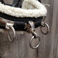 Nylon Web & Fleece Lungeing Cavesson *vgc, v.mnr hair & dirt
