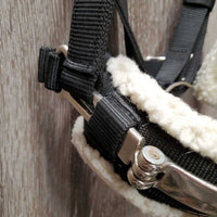 Nylon Web & Fleece Lungeing Cavesson *vgc, v.mnr hair & dirt
