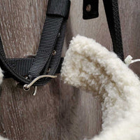 Nylon Web & Fleece Lungeing Cavesson *vgc, v.mnr hair & dirt
