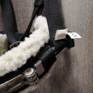 Nylon Web & Fleece Lungeing Cavesson *vgc, v.mnr hair & dirt