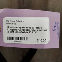 Nylon Web & Fleece Lungeing Cavesson *vgc, v.mnr hair & dirt
