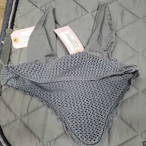 Quilt Jumper Saddle Pad, Crochet Matching Bonnet, 2x piping *vgc, pilly, mnr hair, stains, rubs, faded, threads, puckers