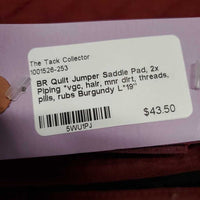 Quilt Jumper Saddle Pad, 2x Piping *vgc, hair, mnr dirt, threads, pills, rubs