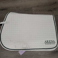 Quilt Jumper Saddle Pad, 1x Piping *vgc, dingy, mnr hair, marker, stains, pills, threads