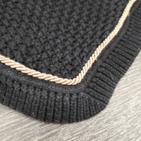 Crochet Fly Veil Ear Bonnet, Piping *vgc, clean, mnr hair, pills, faded & curled edges