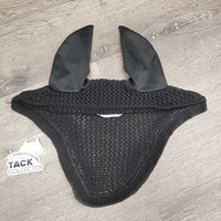 Crochet Fly Veil Ear Bonnet, Piping *vgc, clean, mnr hair, pills, faded & curled edges