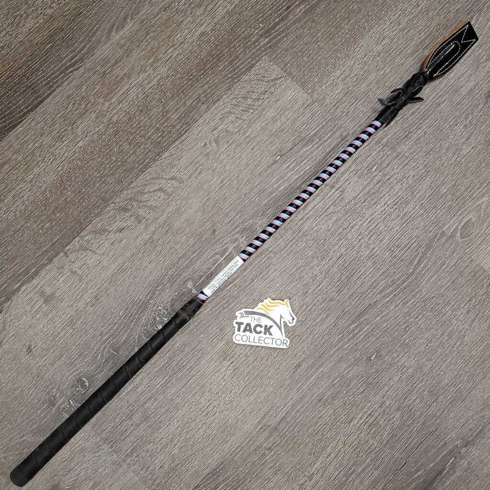 Hvy Jumper Riding Whip - Crop *vgc/xc, handle: mnr film, rubs & dirt/dust