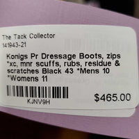 Pr Dressage Boots, zips *xc, mnr scuffs, rubs, residue & scratches
