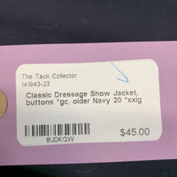 Dressage Show Jacket, buttons *gc, older
