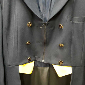 Dressage Shadbelly, Zipper, Built in Pinny - Points *vgc, older? loose buttons, Add-on Zipper/extension
