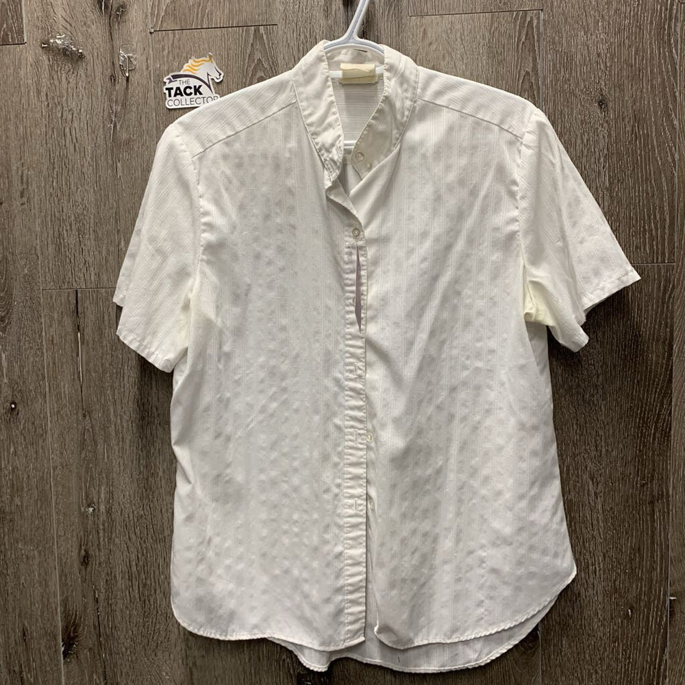 SS Show Shirt, button collar *fair, older, puckered, dingy, loose threads