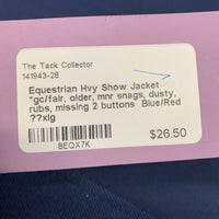 Hvy Show Jacket *gc/fair, older, mnr snags, dusty, rubs, missing 2 buttons
