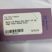 LS Show Sun Shirt, 1/4 zip, tags *new
