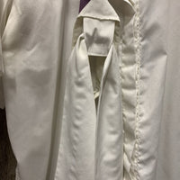SS Show Shirt, 1x Stock Tie Collar *gc/fair, older, yellowed, seam puckers
