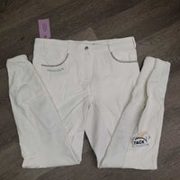 Full Sticky Seat Breeches *vgc, mnr threads, stained seat & legs, purple "spots"? or pattern